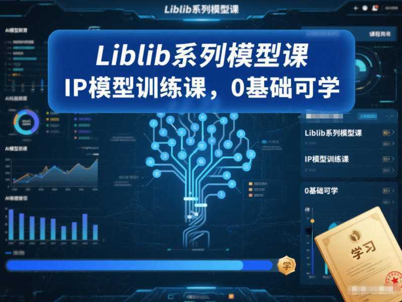 Liblib系列模型课，IP模型训练课，0基础可学-泱泱学习社