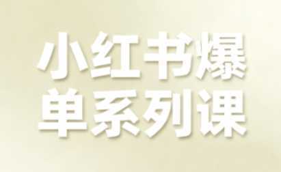 小红书爆单系列课，聚焦小红书电商全链路增长（更新）