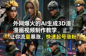外网爆火的AI生成3D漫画视频制作教学，让你流量暴涨，快速起号涨粉！-泱泱学习社