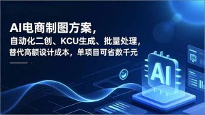 AI电商制图方案，自动化二创、SKU生成、批量处理，替代高额设计成本，单项目可省数千元-泱泱学习社