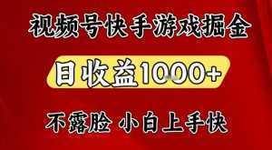 视频号快手平台游戏掘金项目，日收益1k+，一台电脑在家就可以自己创业【揭秘】-泱泱学习社
