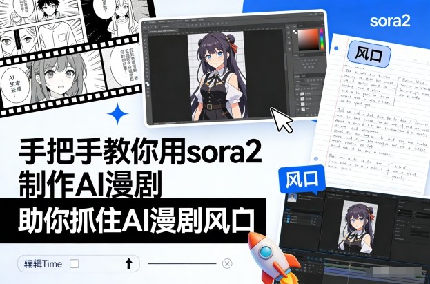 手把手教你用sora2制作AI漫剧,助你抓住AI漫剧风口-泱泱学习社