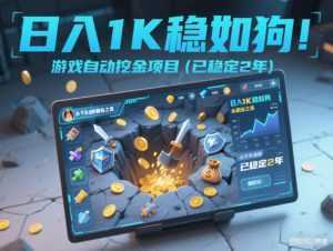 日入1K稳如狗！游戏自动挖金项目(已稳定2年)，永不失业的副业之选【揭秘】-泱泱学习社