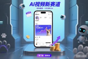 AI视频新赛道，宠物播客仅注册5天涨粉2W，收益非常可观-泱泱学习社