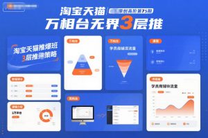 淘宝天猫推爆班原创高阶第75期，万相台无界3层推-泱泱学习社