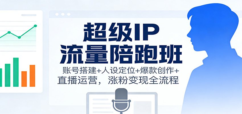 图片[1]-超级IP流量陪跑班：账号搭建+人设定位+爆款创作+直播运营，涨粉变现全流程-泱泱学习社