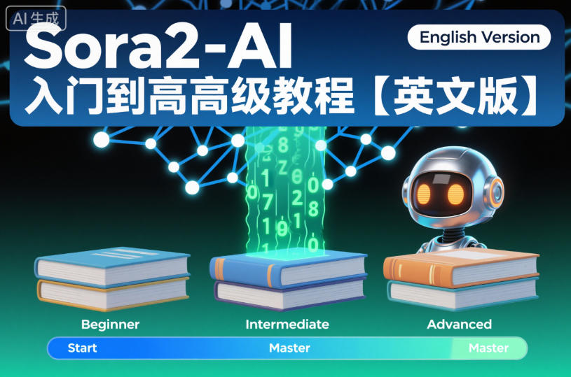 Sora2-AI入门到高级教程【英文版】-泱泱学习社