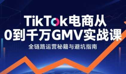 TikTok电商从0到千万GMV实战课，从0到1拆解实战秘籍(更新)-泱泱学习社