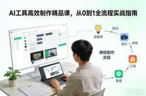 AI工具高效制作精品课，从0到1全流程实战指南-泱泱学习社