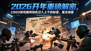 2026开年重磅解密，CSGO游戏搬砖挂机日入上千的秘密，毫无保留-泱泱学习社
