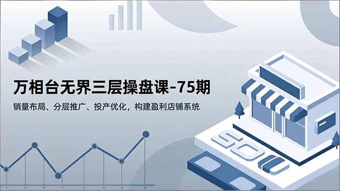 万相台无界三层操盘课-75期，销量布局、分层推广、投产优化，构建盈利店铺系统-泱泱学习社