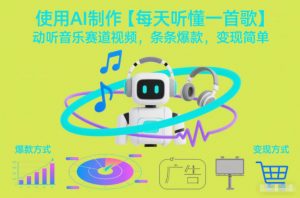 使用AI制作【每天听懂一首歌】动听音乐赛道视频，条条爆款，变现简单-泱泱学习社