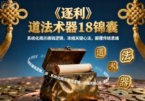 《逐利》道法术器18锦囊,系统化揭示搞钱逻辑,浓缩关键心法,颠覆传统思维(更新)-泱泱学习社