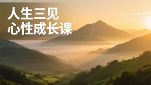 人生三见心性成长课，见天地众生自己，搞透人性安顿身心，活出清晰自我，内在富足无价-泱泱学习社