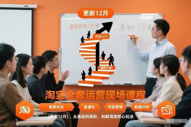 淘宝全套运营现场课程(更新12月)，从基础到高阶，拆解淘宝核心玩法-泱泱学习社