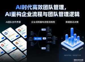 AI时代高效团队管理，AI重构企业流程与团队管理逻辑-泱泱学习社