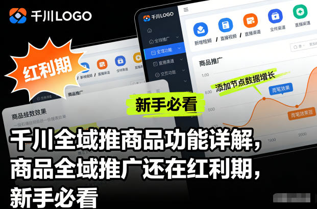 千川全域推商品功能详解,商品全域推广还在红利期,新手必看-泱泱学习社