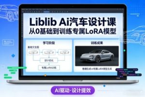 Liblib Ai汽车设计课，从0基础文生图，到教你训练专属设计和风格LoRA模型-泱泱学习社