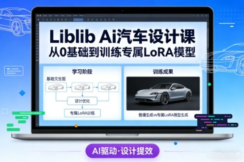 Liblib Ai汽车设计课,从0基础文生图,到教你训练专属设计和风格LoRA模型-泱泱学习社