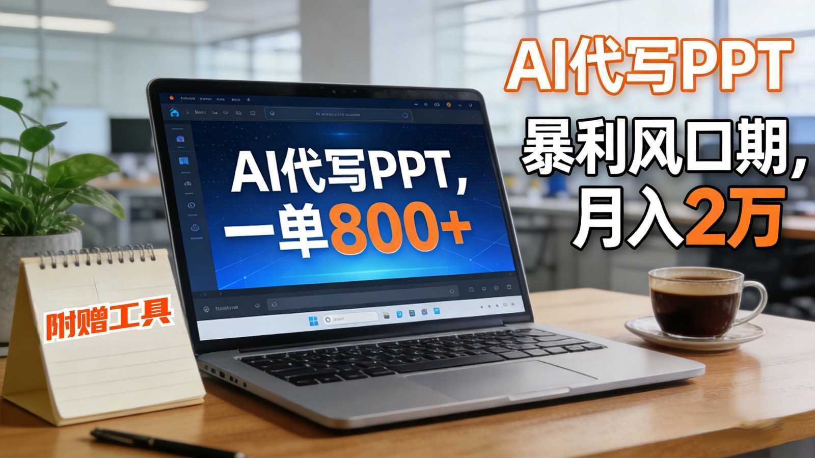 图片[1]-AI 代写做 PPT！一单狂赚 800+，风口期月入 2 万(工具 + 提示词直接送)-泱泱学习社