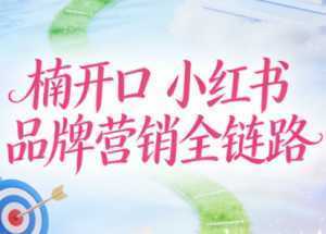楠开口·小红书品牌营销全链路(更新12月)-泱泱学习社