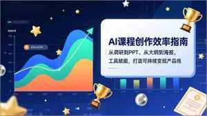 AI课程创作效率指南，从调研到PPT、从大纲到海报，工具赋能，打造可持续变现产品线-泱泱学习社