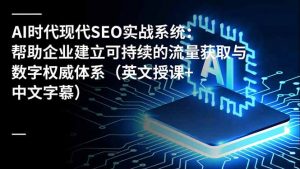 AI时代现代SEO实战系统:帮助企业建立可持续的流量获取与数字权威体系(英文授课+中文字幕-泱泱学习社
