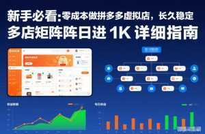 新手必看：零成本做拼多多虚拟店，长久稳定，多店矩阵日进1K详细指南【揭秘】-泱泱学习社