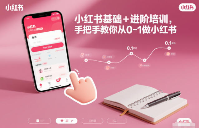 小红书基础+进阶培训，手把手教你从0-1做小红书-泱泱学习社