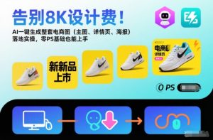 告别8K设计费!AI一键生成整套电商图(主图、详情页、海报)落地实操,零PS基础也能上手-泱泱学习社