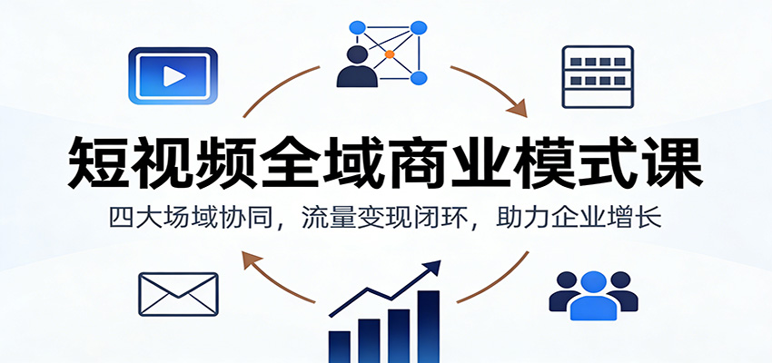 图片[1]-短视频全域商业模式课：四大场域协同，流量变现闭环，助力企业增长-泱泱学习社