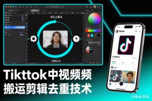 Tiktok中视频纯搬运剪辑去重技术，外来技术，自行测试-泱泱学习社