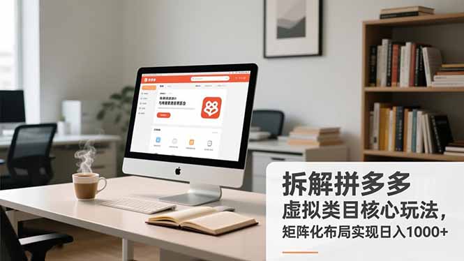 拆解拼多多虚拟类目核心玩法，矩阵化布局实现日入1000+-泱泱学习社