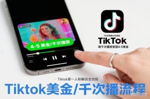 TK中视频计划项目,Tiktok第一人称解说流程,每干次播放奖励4-5美金-泱泱学习社