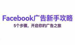 跨境电商Facebook广告新手入门-泱泱学习社