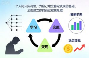 个人闭环实战营，为自己建立稳定变现的基础，全面建立你的商业逻辑思维-泱泱学习社