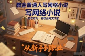 教会普通人写网络小说，助您成为一名职业网文作家-泱泱学习社