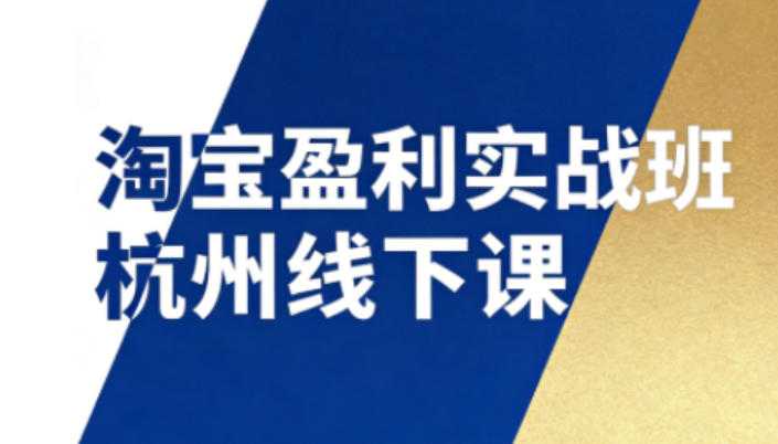 淘宝盈利实战班杭州线下课12月26-28日(音频+字幕)，帮你掌握SOP流程+12门核心技术-泱泱学习社
