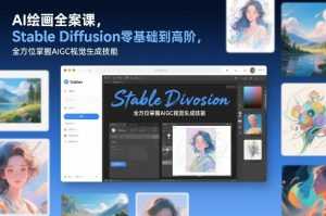 AI绘画全案课，Stable Diffusion零基础到高阶，全方位掌握AIGC视觉生成技能-泱泱学习社