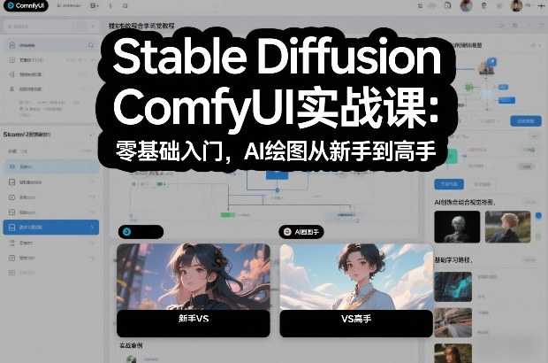 Stable Diffusion ComfyUI实战课：零基础入门，AI绘图从新手到高手-泱泱学习社