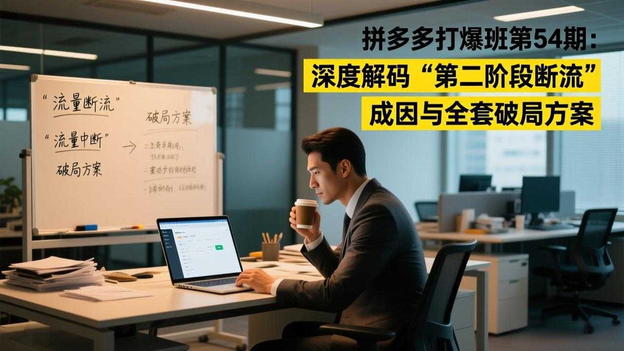 拼多多打爆班第54期：深度解码“第二阶段断流”成因与全套破局方案-泱泱学习社