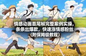 情感动画首尾帧完整案例实操，条条出爆款，快速涨情感粉丝(附保姆级教程)-泱泱学习社