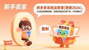 拼多多系统运营课(更新2026-泱泱学习社