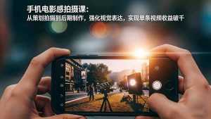 手机电影感拍摄课：从策划拍摄到后期制作，强化视觉表达，实现单条视频收益破千-泱泱学习社