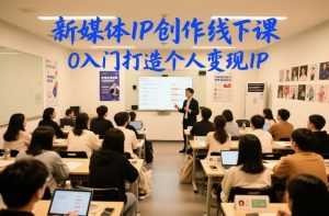 新媒体IP创作线下课，0入门打造个人变现IP-泱泱学习社