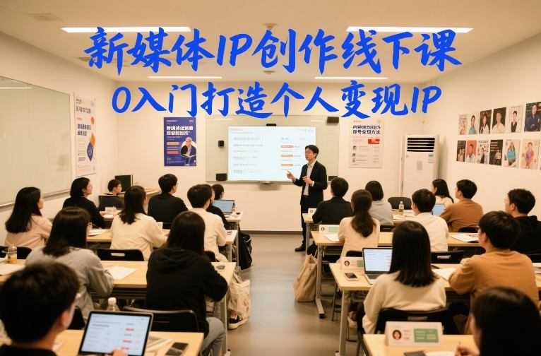 新媒体IP创作线下课，0入门打造个人变现IP-泱泱学习社