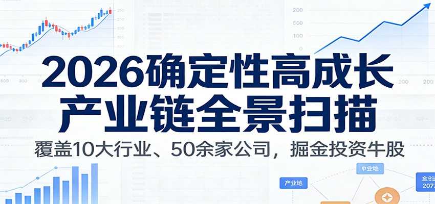 付费文章：2026确定性高成长产业链全景扫描：覆盖10大行业、50余家公司，掘金投资牛股-泱泱学习社