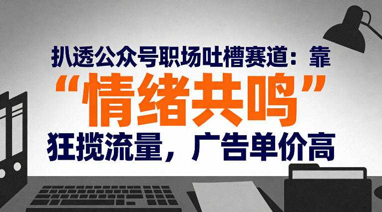 扒透公众号职场吐槽赛道：靠&ldquo;情绪共鸣&rdquo;狂揽流量，广告单价高