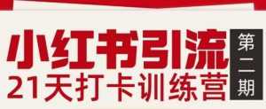 小红书引流21天打卡训练营第二期，助你快速打通小红书私域引流打粉-泱泱学习社