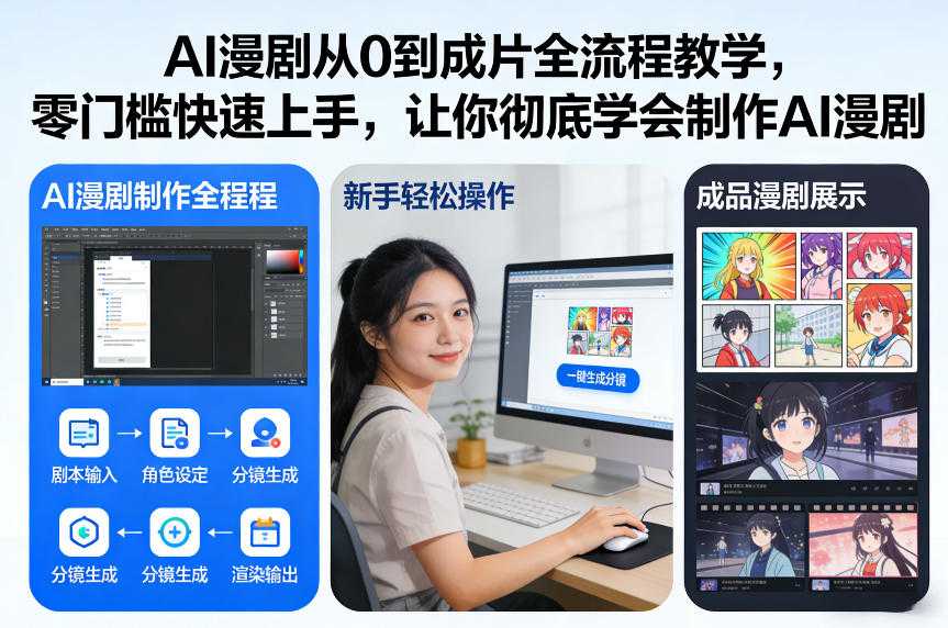 AI漫剧从0到成片全流程教学，零门槛快速上手，让你彻底学会制作AI漫剧【保姆级教程】-泱泱学习社